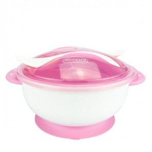 Kit Refeição Bowl Infantil Rosa Pimpolho