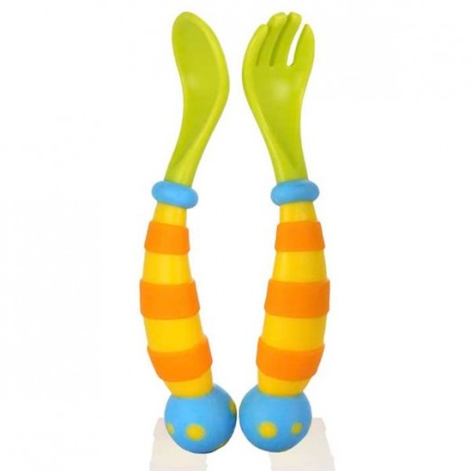 Kit Talher Infantil Garfo e Colher Divertidos Nuby