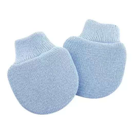 Luva Infantil Em Tricot  Azul Claro RN Tricart Baby