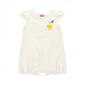 Macacão Bebê Cotton Poá Off White Feminino M Kamylus