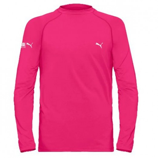 Camiseta Infantil Puma UV50+ Pink Selene Tam 4A Manga Longa