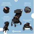 Carrinho de Bebê Maxi Cosi TS Eva Trio Isofix 360 Essential Blacck Champagne até 22kg