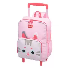 Mochila de Rodinhas Infantil Filhote Gato Kouii