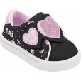 Tênis de bebê Feminino preto e rosa WorldColors 22 com velcro