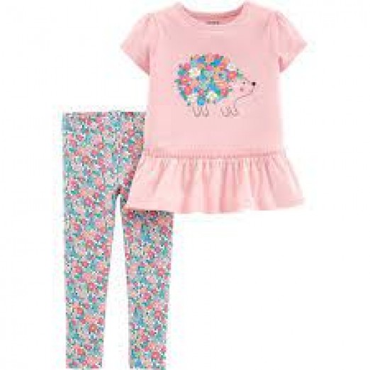 Conjunto de bebê verão  2 peças tema flores