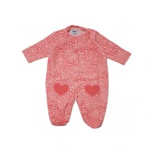 Macacão Menina Tamanho M Coração Rosa Baby Fashion