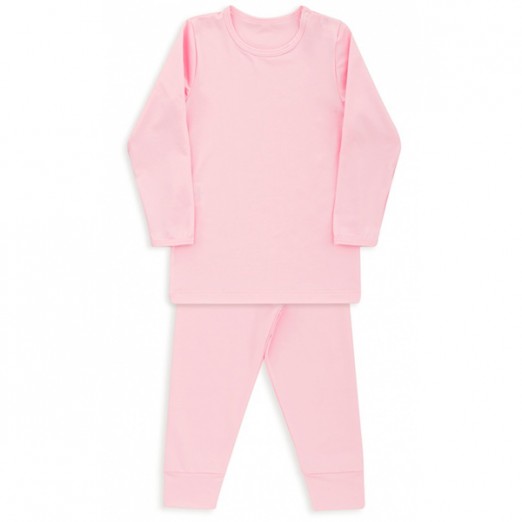 Pijama Manga Longa Infantil Feminino 1 Anos Thermo Dry Rosa Dedeka