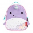 Mochila Infantil Para Menina Com Guia Baleia Narval Lilás Skip Hop