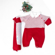 Saída De Maternidade Infantil Manta Macacão E Body Vermelho Tricart Baby  RN