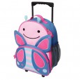 Mochila Infantil De Rodinha Para Menina Borboleta Azul e Rosa Skip Hop