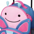 Mochila Infantil De Rodinha Para Menina Borboleta Azul e Rosa Skip Hop