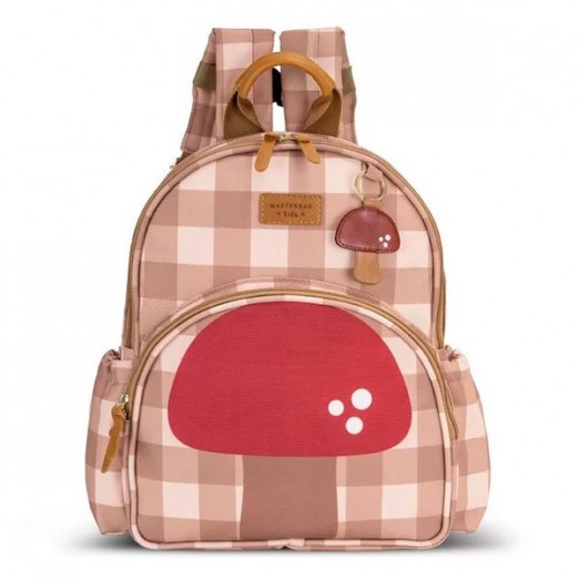 Mochila Infantil Maternidade Para Menina Marrom Cogumelo Masterbag