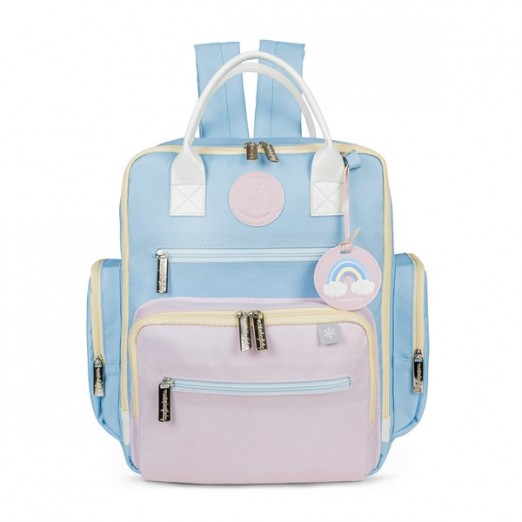 Mochila Infantil Maternidade Urban Azul e Rosa Masterbag