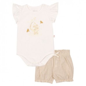 Conjunto Bebê Branco e Bege Nini E Bambini M