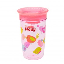 Copo Infantil 360° De Transição Tritan Rosa 300ml Nuby