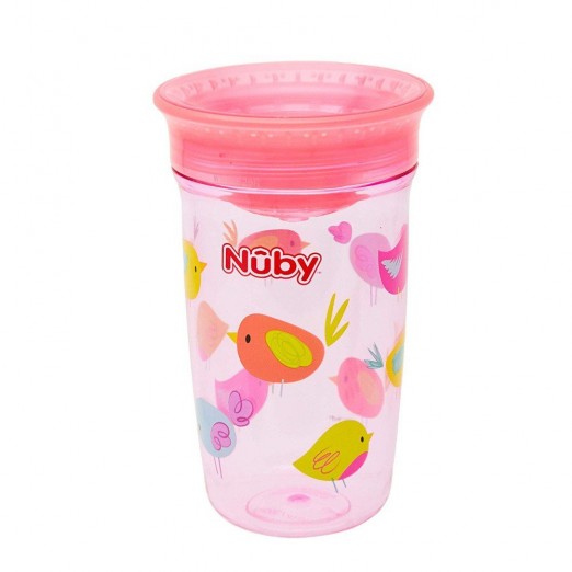 Copo Infantil De Transição Tritan 360° Rosa 300ml Nuby