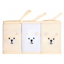 Paninho de Boca Infantil Urso Branco e Creme Papi