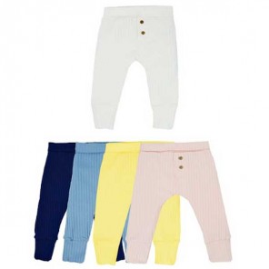 Calça Unissex Canelado Basics Amarela +9m Growup