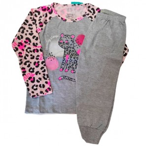 Pijama Infantil Feminino Mescla Tamanho 06 Elian 