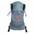 Mochila Ajustável Bebê Sarja Cruzada Até 18kg Jeans PortBaby