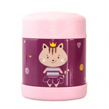 Pote Térmico Infantil Gata Milky Rosa Clingo 330Ml