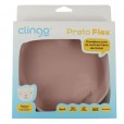 Prato de Silicone Com Ventosa Coração Rosa Clingo