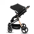 Carrinho Bebe Travel System Aston Gold e Preto Premium Baby