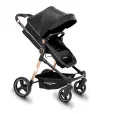 Carrinho Bebe Travel System Aston Gold e Preto Premium Baby