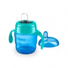 Copo De Transição Com Alça E Bico Easy Azul 200ml Avent