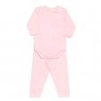 Conjunto Térmico Body Para Bebê Rosa Tam 1 Ano Dedeka