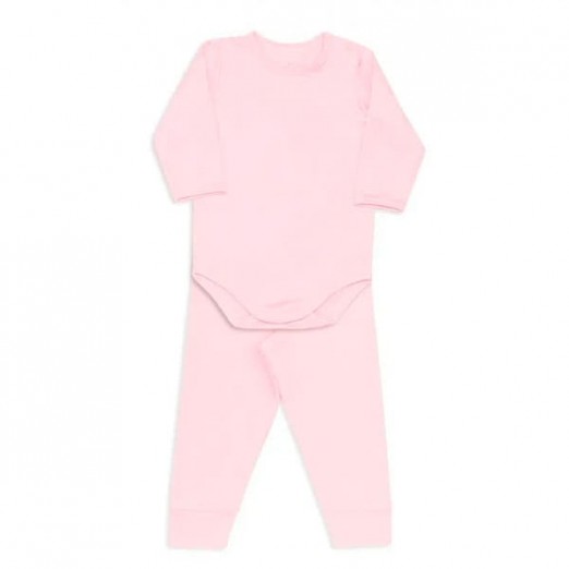 Conjunto Térmico Body Para Bebê Rosa Tam 1 Ano Dedeka