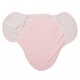 Cueiro swaddle ajustável tricô com forro de malha rosa mami