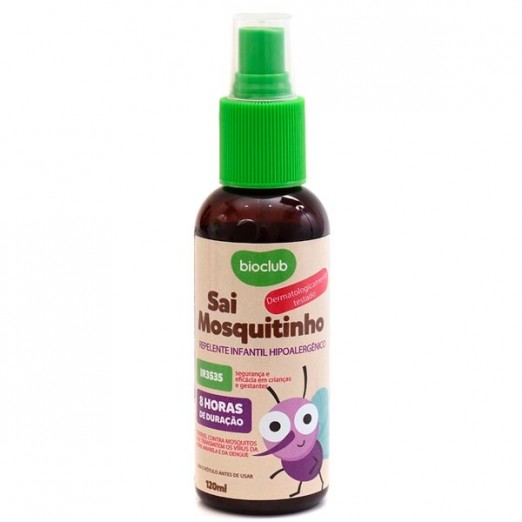 Repelente Infantil Natural 120ml Sai Mosquito Até 8 Horas de Proteção BioClub