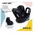 Cadeira De Bebê  I-NXT 360º Black Desde O Nascimento Até 36kg Safety