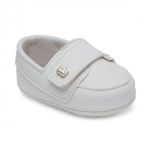 Sapato Mocassim Bebê Branco Pimpolho Tam 04