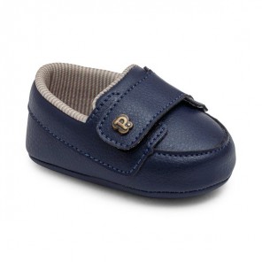 Sapato Mocassim Bebê Azul Marinho Pimpolho Tam 01