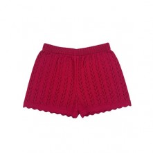 Short Tricô Bebê Vermelho Verive 02A