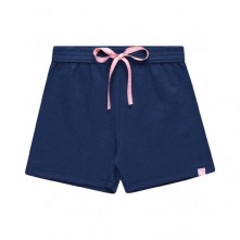 Short Infantil Feminino Azul Marinho 8 Anos Kamylus