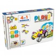 Brinquedo Para Crianças Sky & Earth Adventure Brinquedo 4 em 1 de Montar 100 Peças PlayDuc