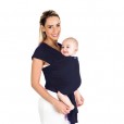 Sling Wrap Infantil Azul Marinho Em Algodão Kababy +3 Meses