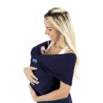 Sling Wrap Infantil Azul Marinho Em Algodão Kababy +3 Meses