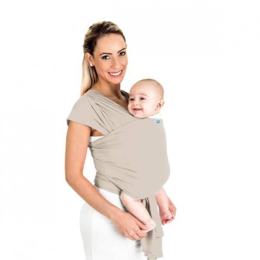 Sling Wrap Infantil Bege Em Algodão Kababy +3 Meses