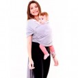 Sling Wrap Infantil Cinza Mescla Em Algodão Kababy +3 Meses