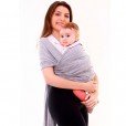 Sling Wrap Infantil Cinza Mescla Em Algodão Kababy +3 Meses