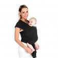 Sling Wrap Dry Fit Infantil Preto Em Algodão Kababy +3 Meses