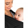 Sling Wrap Dry Fit Infantil Preto Em Algodão Kababy +3 Meses