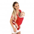 Sling Wrap Infantil Vermelho Em Algodão Kababy +3 Meses