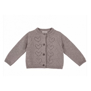 Blusa De Frio Infantil Tricot Bege Coração 9 Meses Chicco