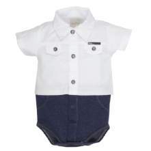 Body Infantil Masculino George Com Gola Polo Tam 1M Katita