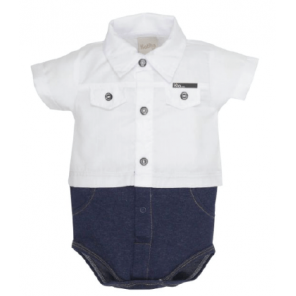 Body Infantil Masculino George Com Gola Polo Tam 1M Katita